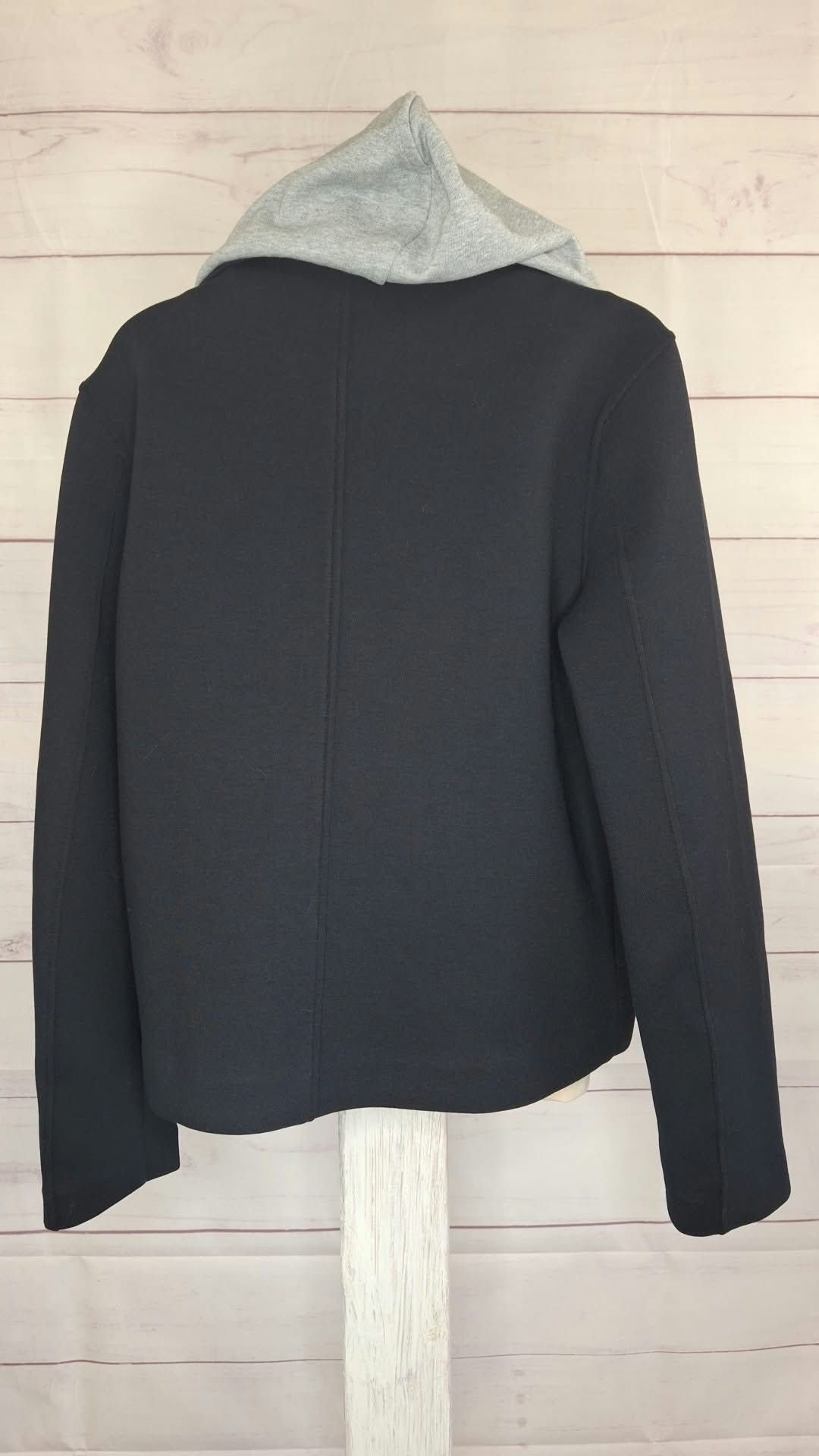 XSMALL BLK A710577 RM Studio x Rebecca Minkoff Kelly Peacoat w/ Removeable Hood
