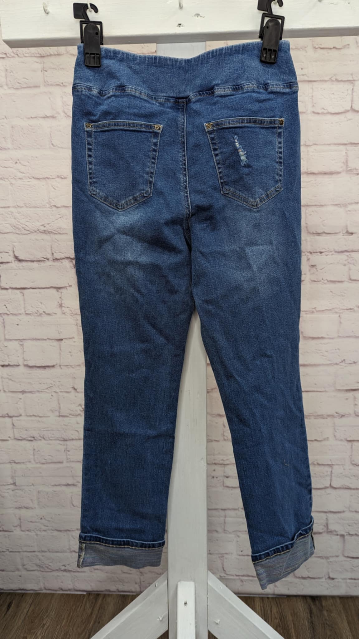 NATURAL INDIGO A617208 Belle Boho by Kim Gravel Regular Rainbow Distressed Jean (MULTIPLE SIZES AVAILABLE)