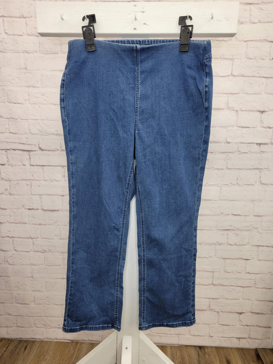 14T M. WASH A649274 Denim & Co. Signature Tall Perfect Flex Cropped Jeans