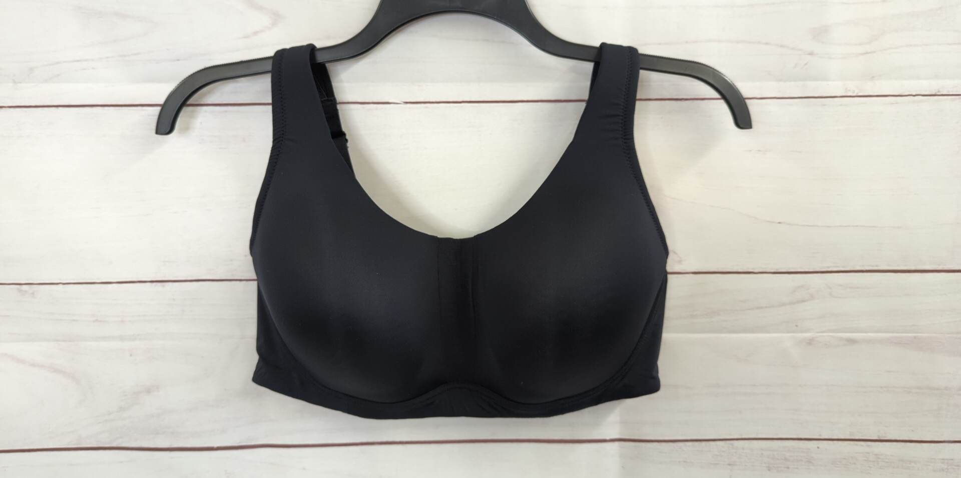 1X BLACK A463940 Cuddl Duds Smooth Micro Lightly Lined Scoop Neck Bra ...