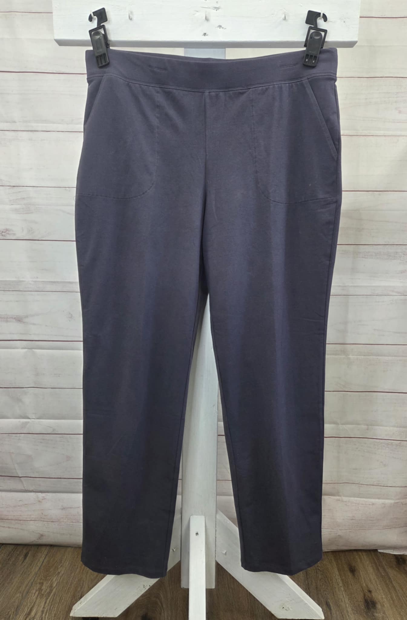 XLARGE TALL CHARCOAL A702029 Denim & Co. Tall Duo Stretch Straight Leg Pants