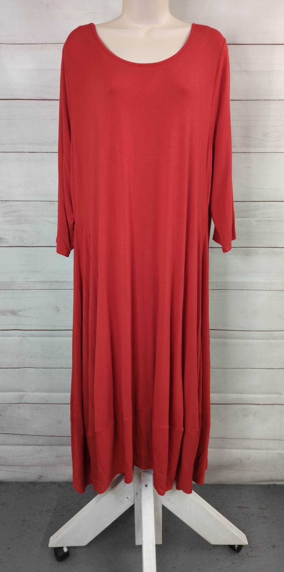 XLARGE RED A399241 Truth + Style Regular Bubble Hem Dress