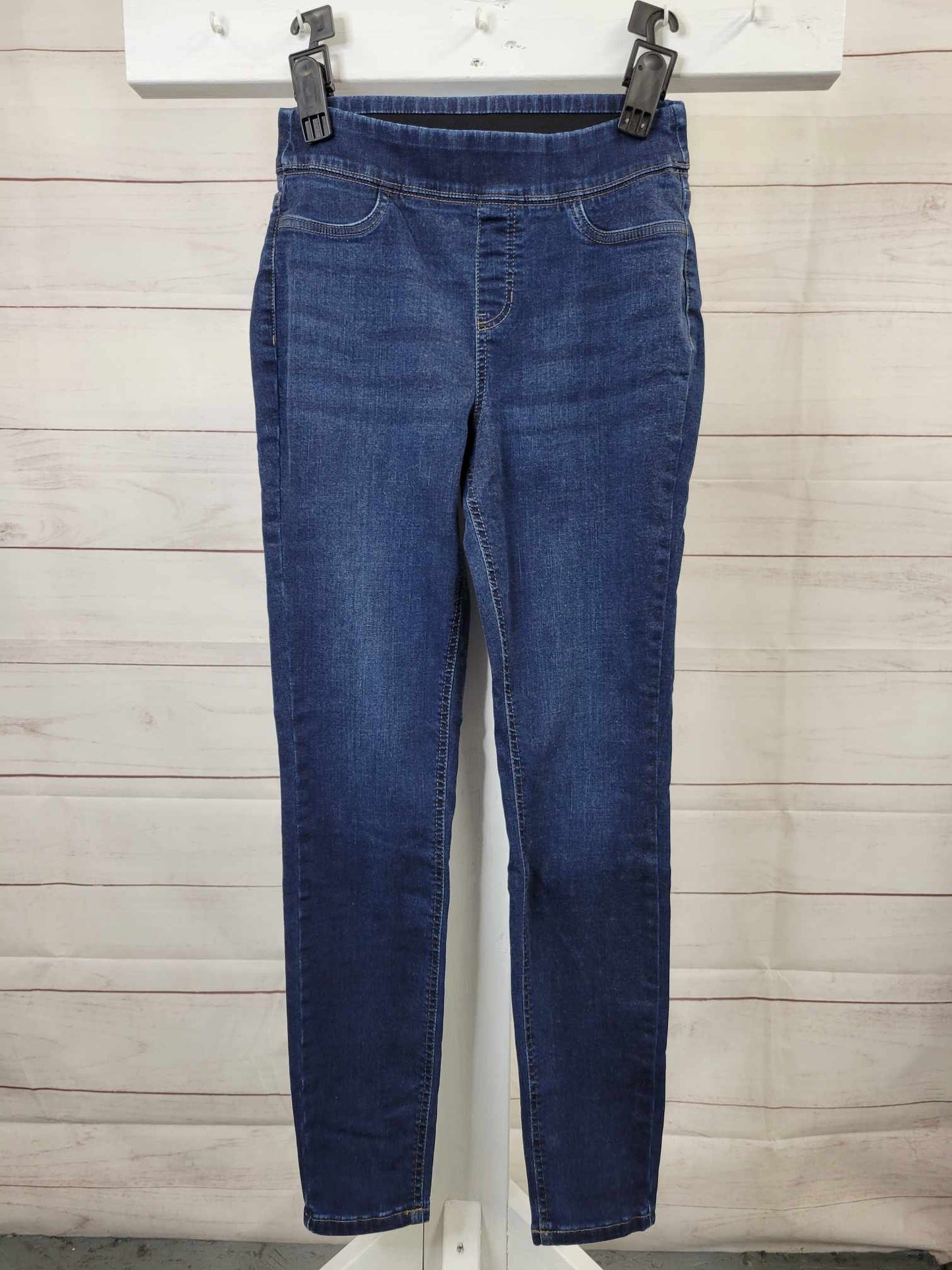 4T DEEP INDIGO A465994 Denim & Co. Cozy Touch Denim Tall Pull-On Jeggings