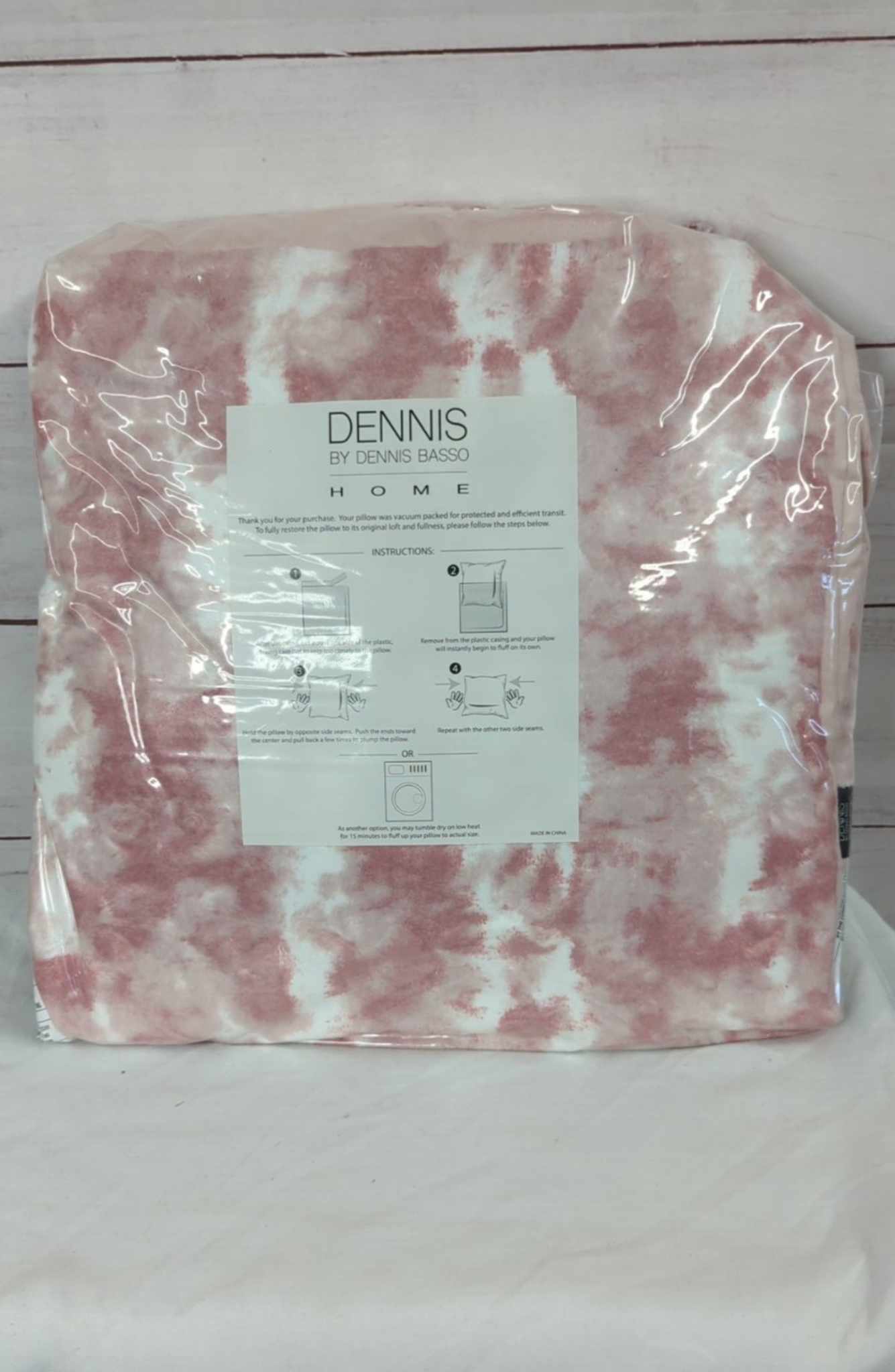 ROSE H226501 Dennis Basso Set of 2 18" x 18" Tie-Dye Lite Faux Fur Pillow