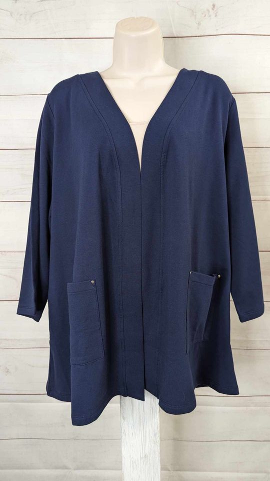 1X NAVY A598825 Sport Savvy French Terry Topper with Pockets