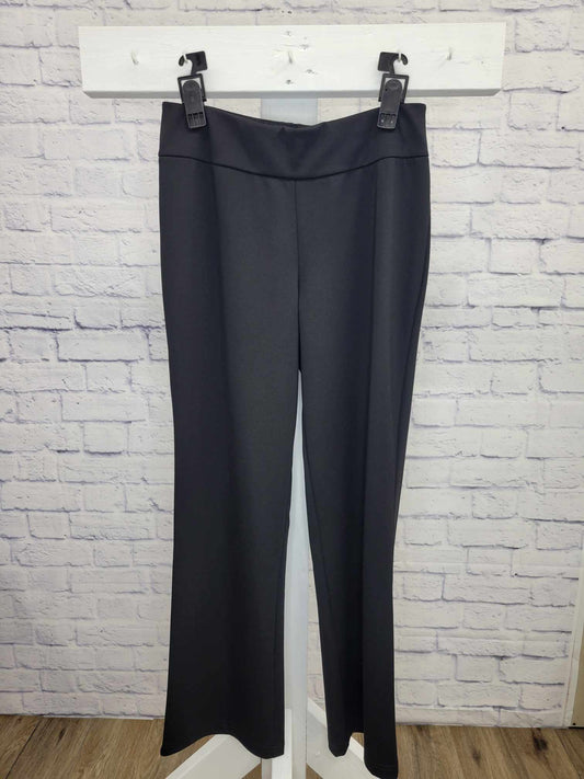 SMALL BLACK A342761 Bob Mackie Length Pontichine Straight Leg Pants