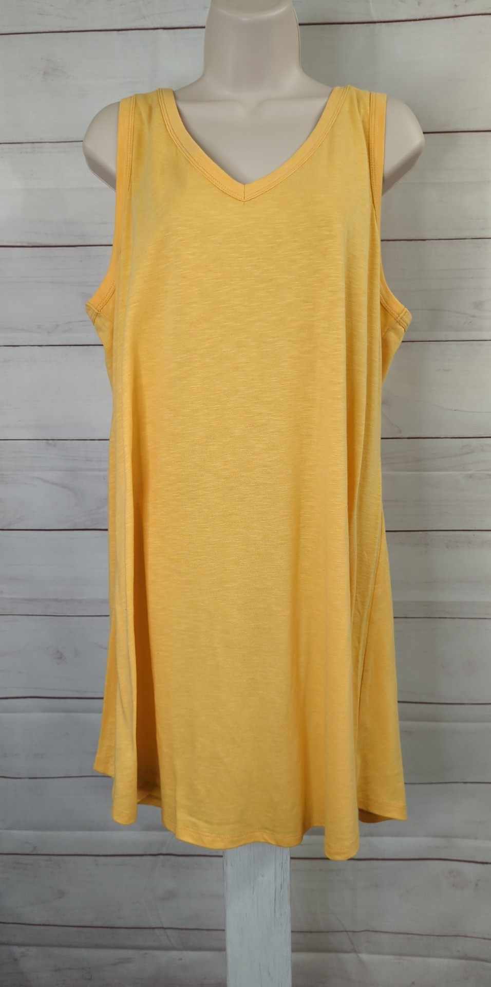 XLARGE CANTALOUPE A593137 Candace Cameron Bure Petite Sunkissed V-Neck Dress