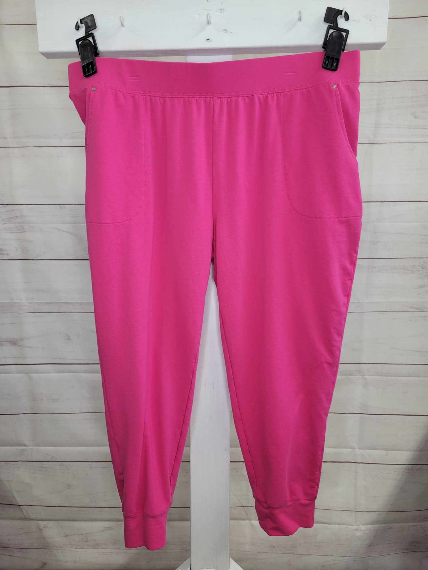 1XP PINK A560522 Sport Savvy Petite All Day French Terry Pull On Jogger