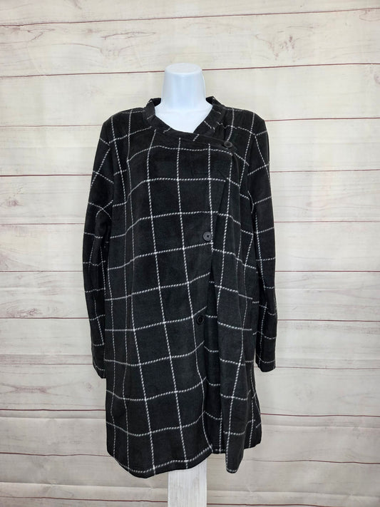 SMALL PLAID A705522 Cuddl Duds Fleecewear with Stretch Button Front Wrap