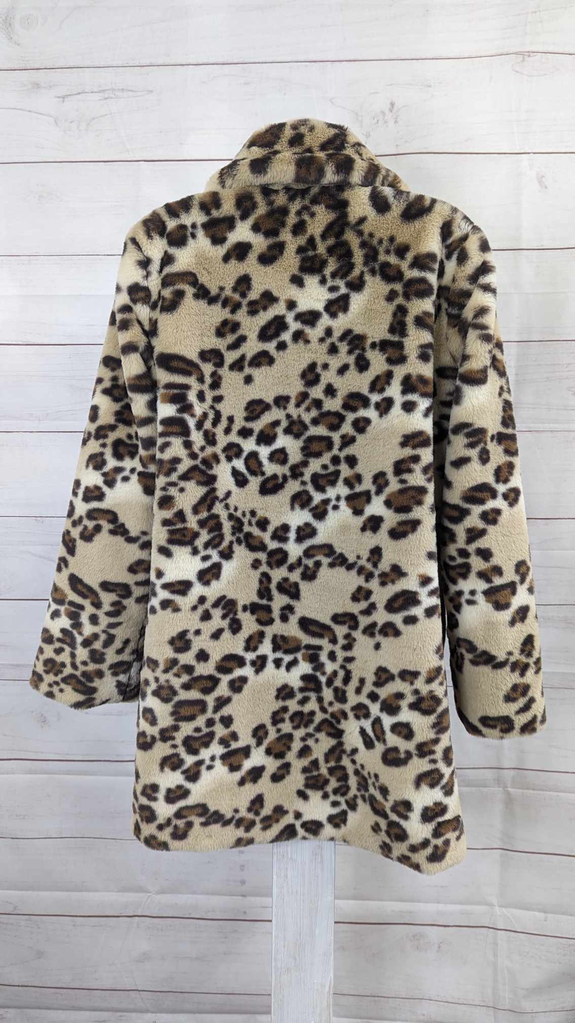 XSMALL CHEETAH A625247 Dennis Basso 30th Anniversary Faux Fur Coat