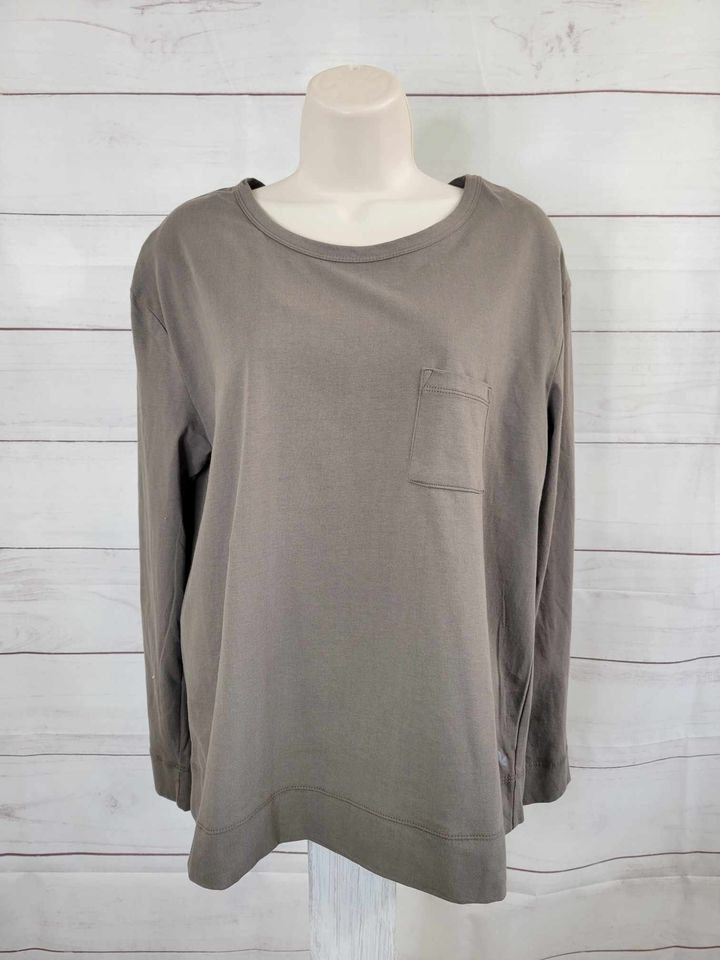 LARGE DARK OAK A522292 Koolaburra by UGG Essentials Cotton Long Sleeve Tee