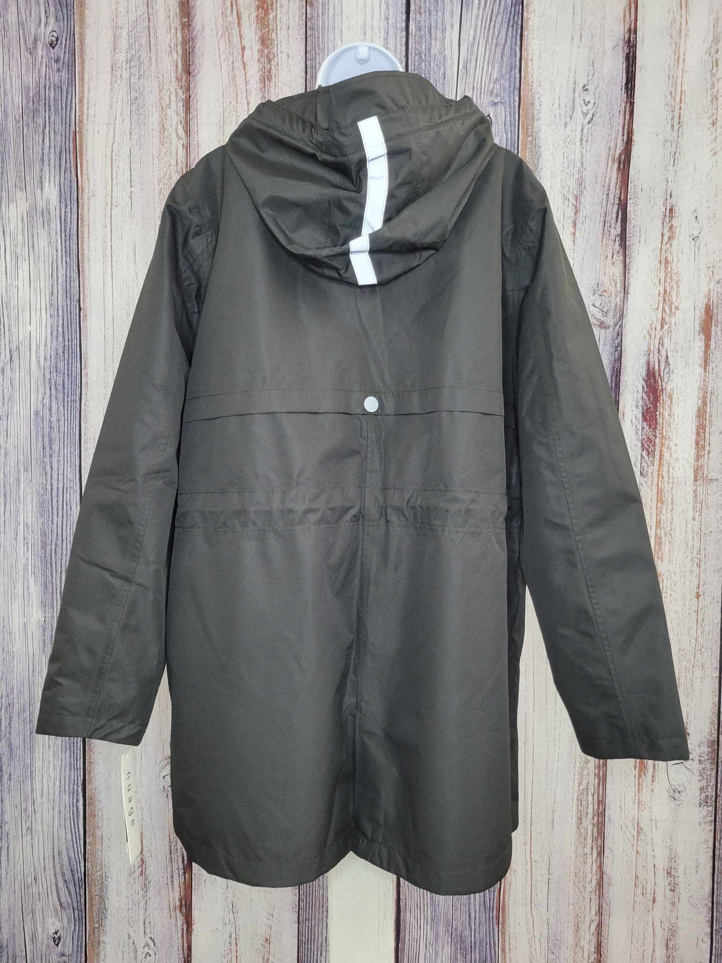 LARGE BLACK A391361 Nuage Waterproof Jacket with Patch Pockets & Back Vent