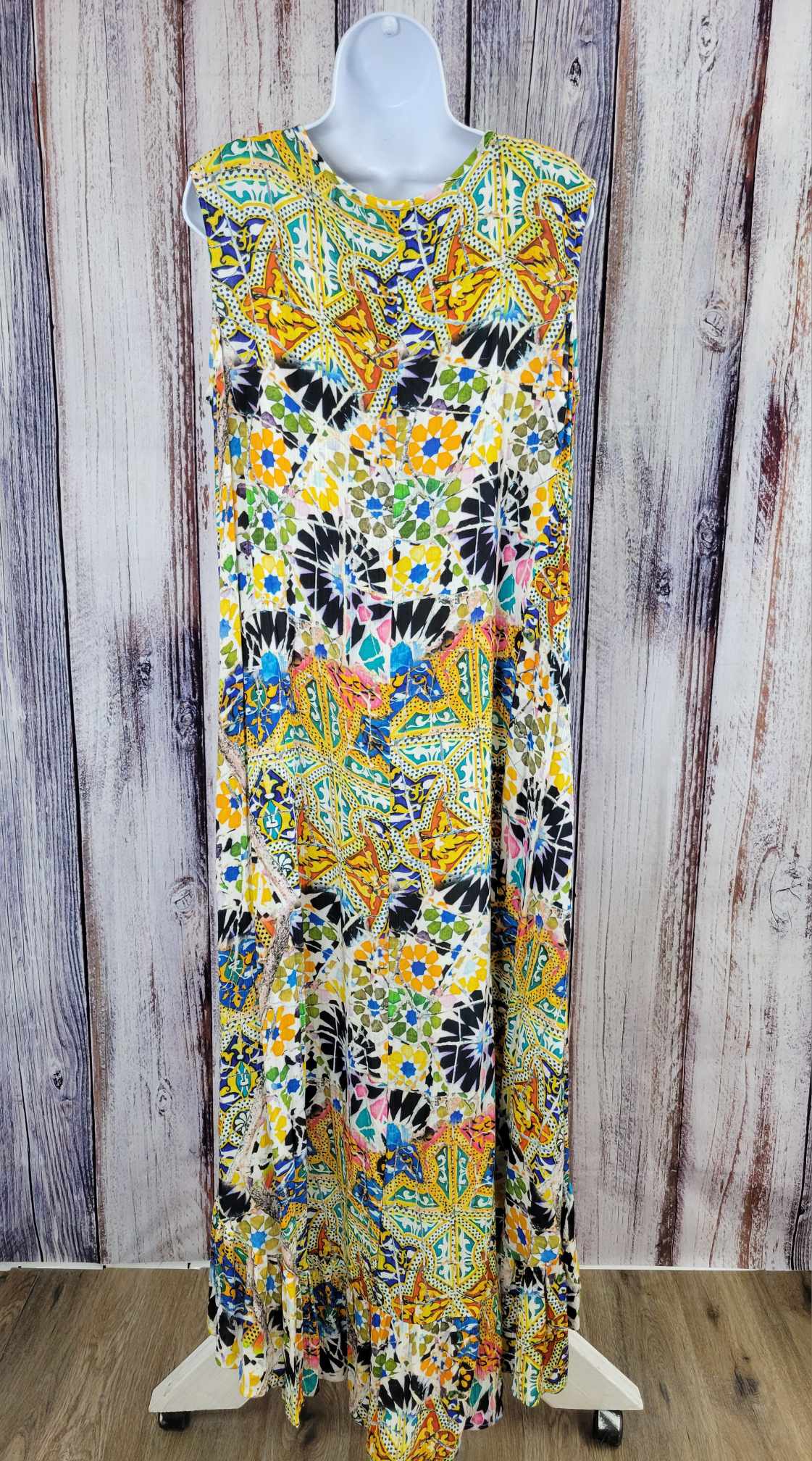 MEDIUM YELLOW A392871 Tolani Collection Regular Flounce Hem Dress