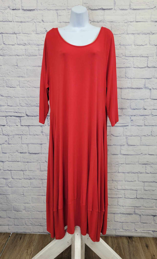 XLARGE RED A399241 Truth + Style Regular Bubble Hem Dress