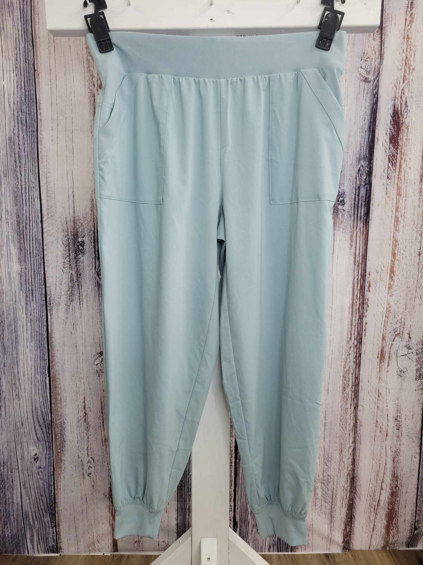 LARGE BLUE MIST A393215 zuda Z-Eco Cityscape Jogger Pants with Rib Knit Detail