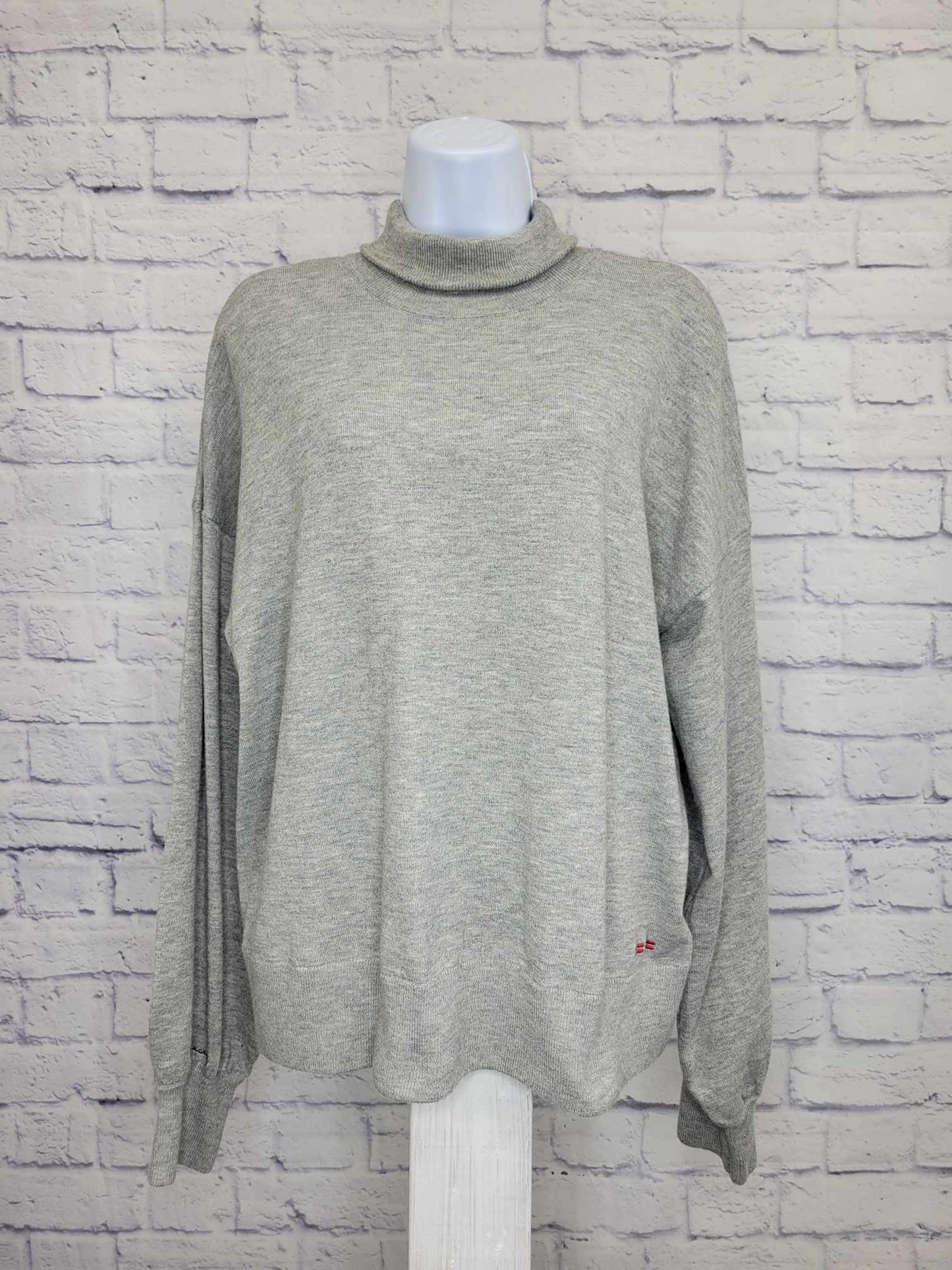 XSMALL GREY A461935 Peace Love World Pure Love Turtleneck Sweater