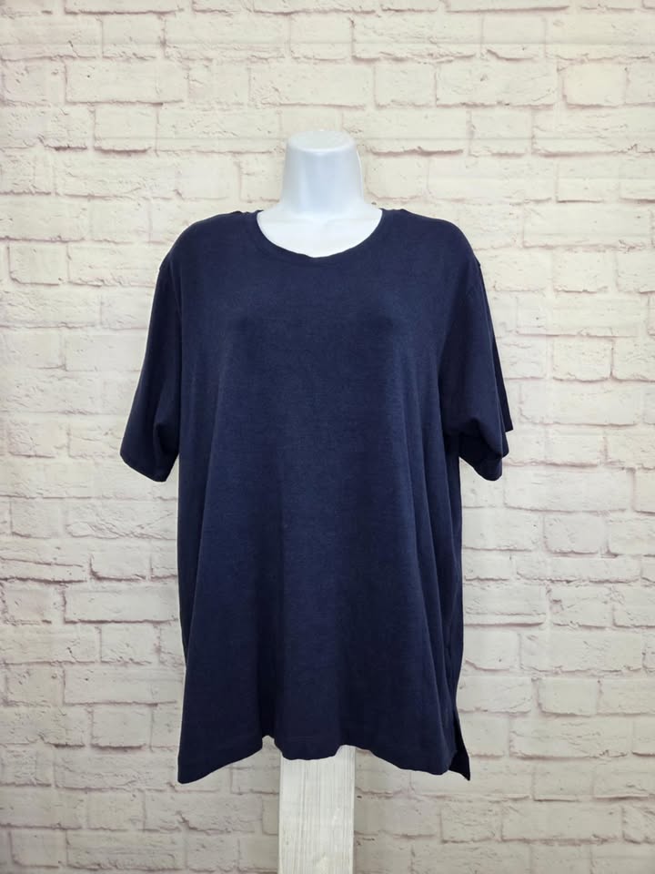 MEDIUM NAVY A586188 Cuddl Duds CottonWear+ Oversized Tunic Tee
