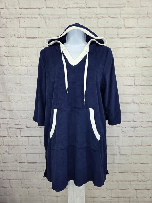 SMALL NAVY A483349 Cuddl Duds Sun Terry Hooded Tunic
