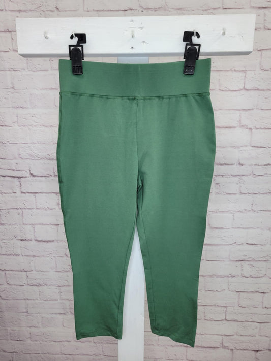 LARGE SHAMROCK GREEN A394800 LOGO Layers by Lori Goldstein Regular Cropped Leggings