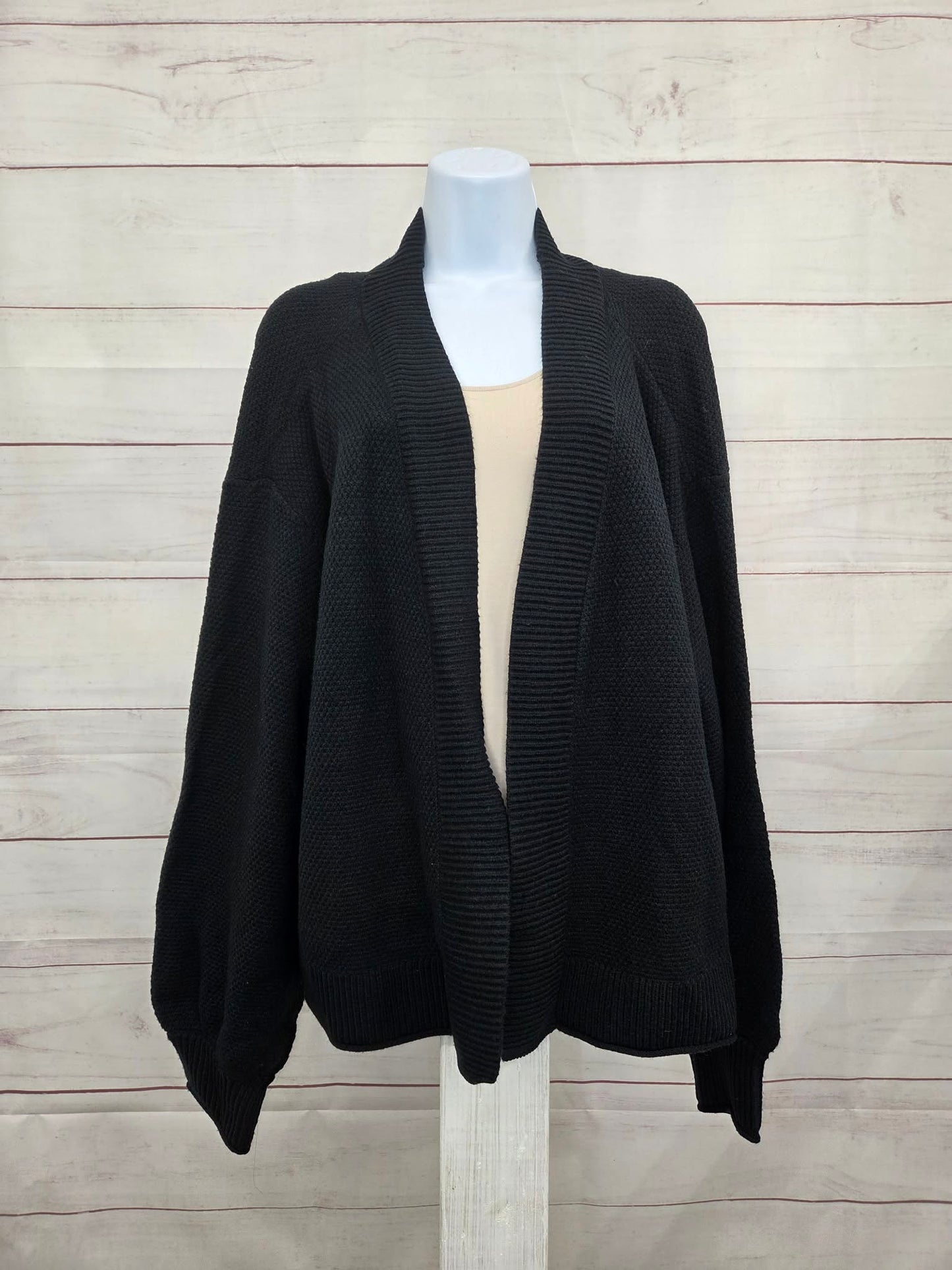 LARGE BLACK A704545 Me by Jennie Garth Paloma Pebble Cardigan