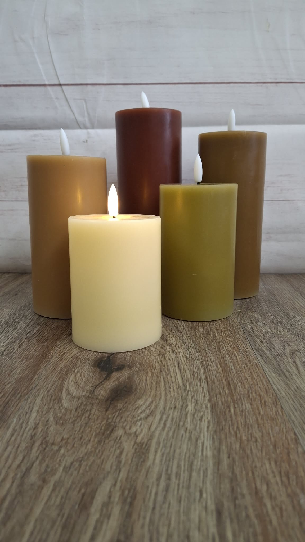 Home Reflections 5-pc Flameless Pillar Candles with Gift Box