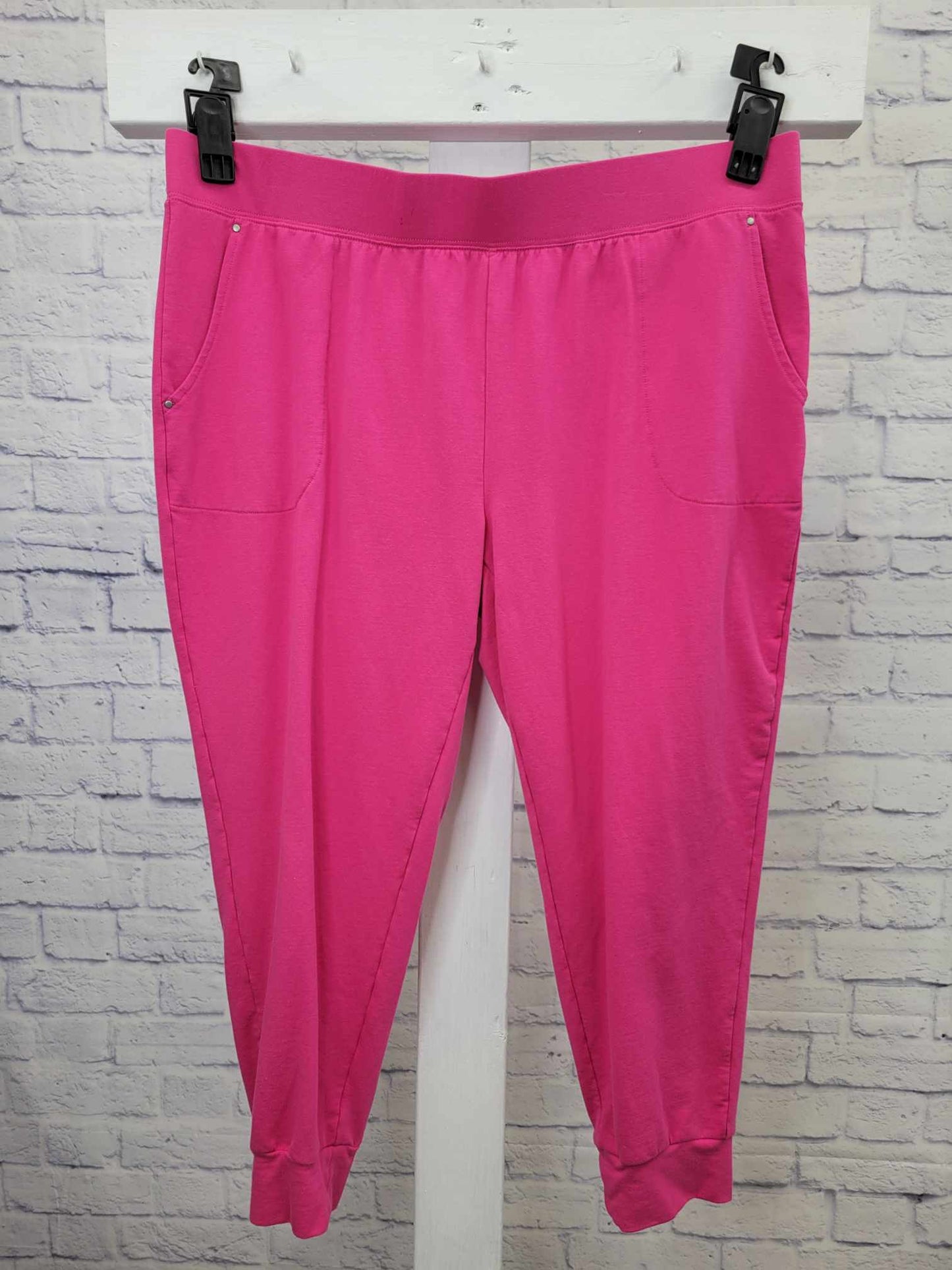 1XP PINK A560522 Sport Savvy Petite All Day French Terry Pull On Jogger