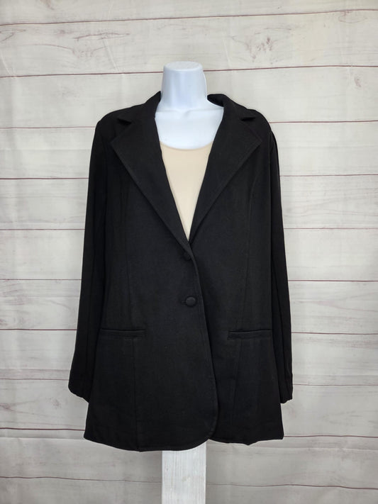 XSMALL BLACK A698061 Brandis Dress Out Loud Confidence Crepe Blazer