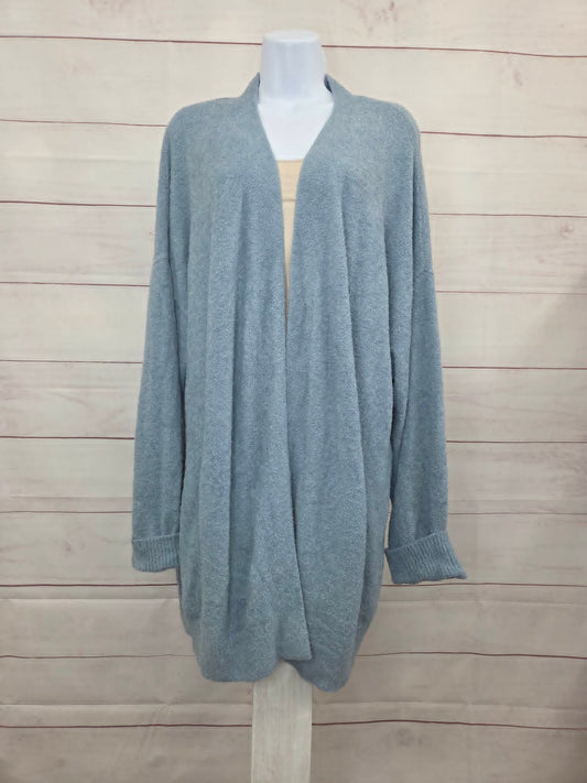 3X AZURE BLUE A629830 Barefoot Dreams CozyChic Lite Ribbed Cuff Coastline Cardigan