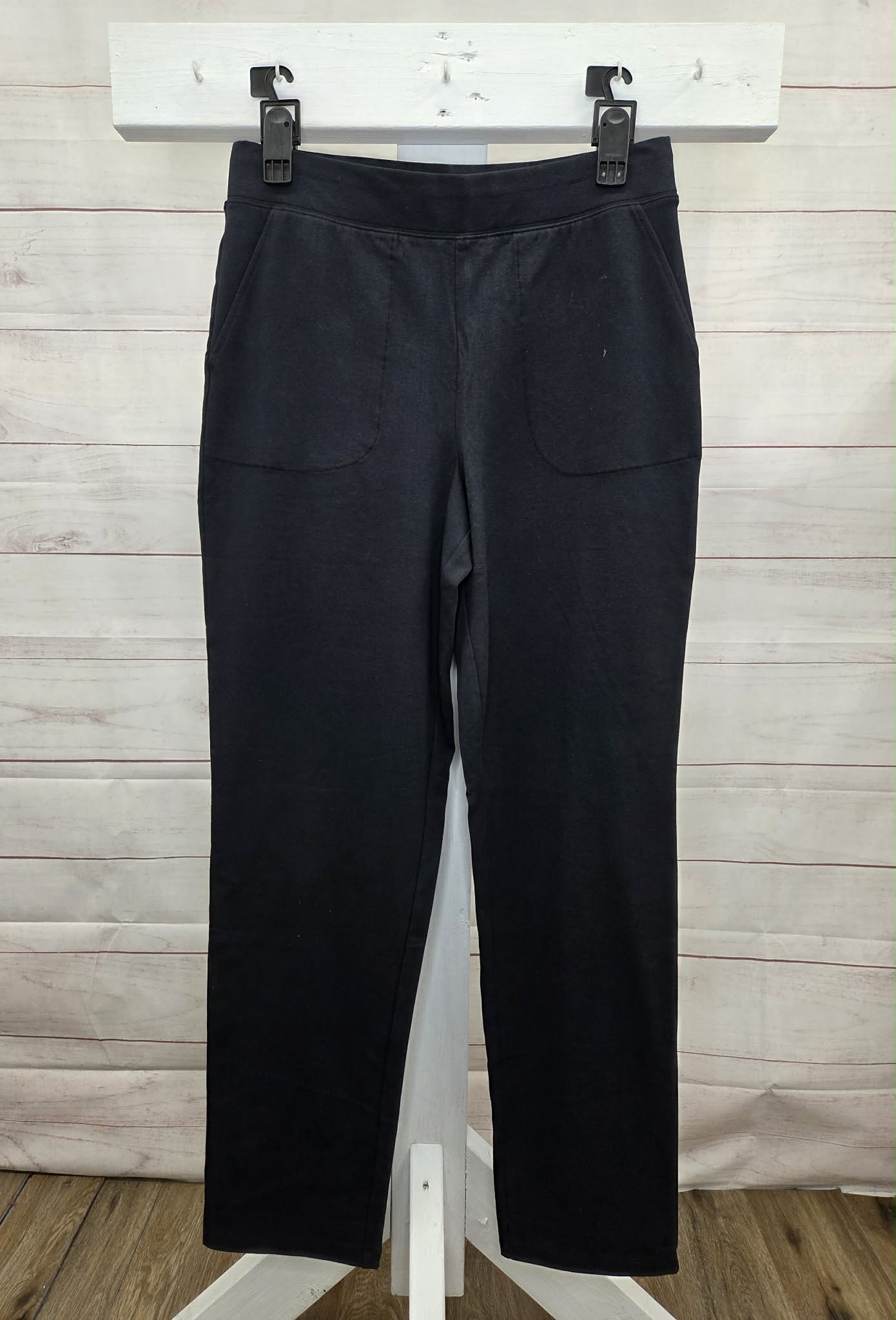 MEDIUM TALL BLACK Denim & Co. Tall Duo Stretch Straight Leg Pants