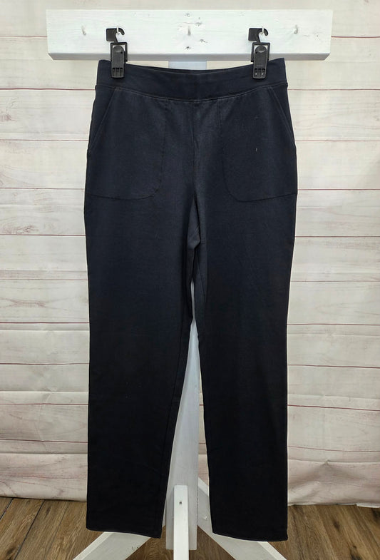 MEDIUM TALL BLACK Denim & Co. Tall Duo Stretch Straight Leg Pants