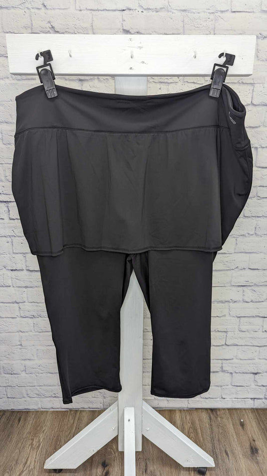 5X BLACK A380834 zuda Regular Z-Move Cropped Skirted Leggings