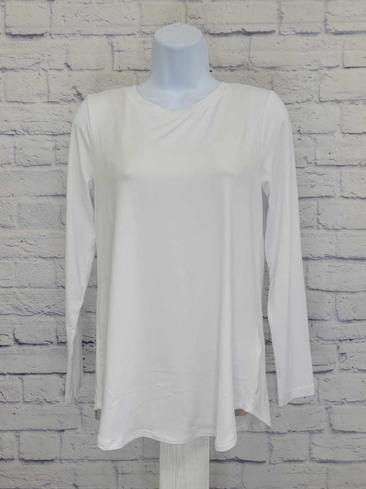 XXSMALL A518213 WHITE Attitudes by Renee Yummy Jersey Long Sleeve Top