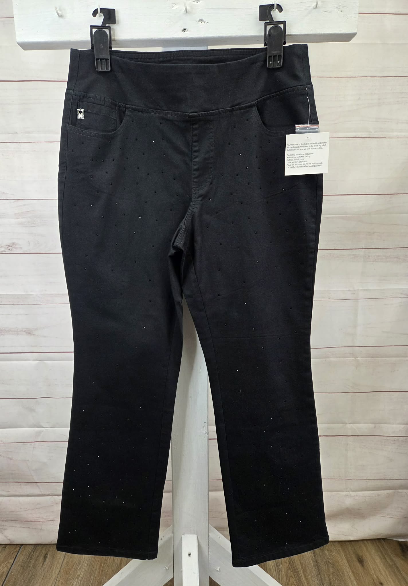 16R Belle by Kim Gravel Regular TripleLuxeTwill Tonal Twinkle Baby Boot JeanBLACK