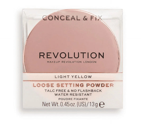 Revolution Conceal & Fix Loose Setting Powder Light Yellow
