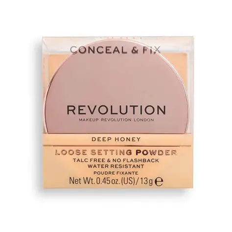 Revolution Conceal & Fix Loose Setting Powder Deep Honey