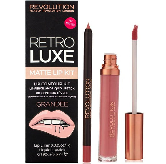 Revolution Retro Luxe Matte Lip Kit Grandee