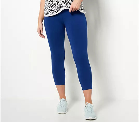 SMALL BLUE DEPTHS A394800 LOGO Layers by Lori Goldstein Regular Cropped Leggings