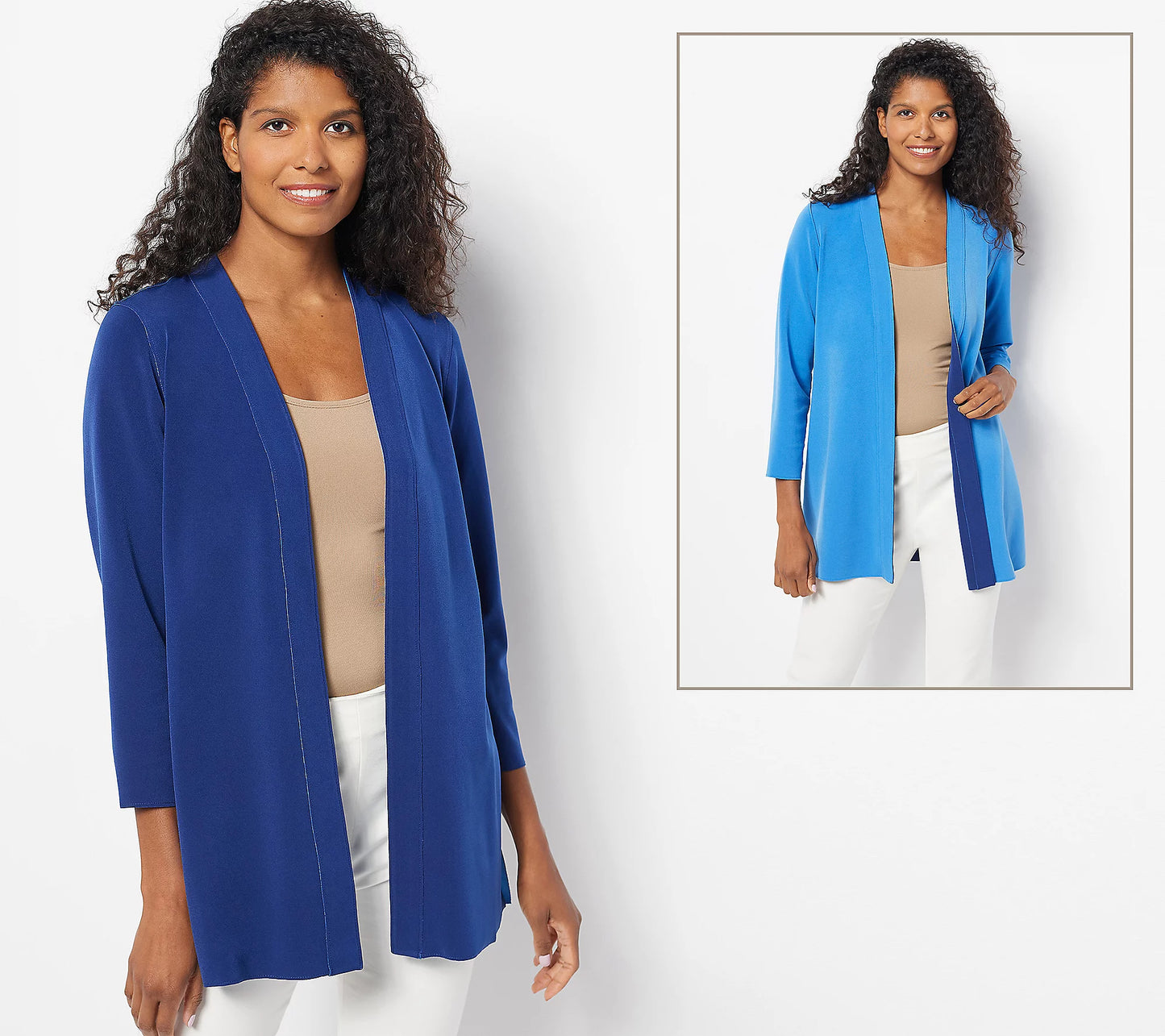 2X ROYAL A479181 Susan Graver Regular Every Day LK Fusion Reversible Cardigan