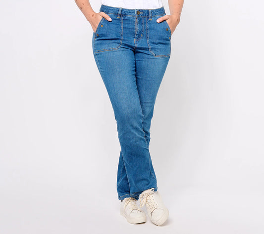 MED. WASH A617222 Belle by Kim Gravel Regular TripleLuxe Denim Jean (MULTIPLE SIZES AVAILABLE)