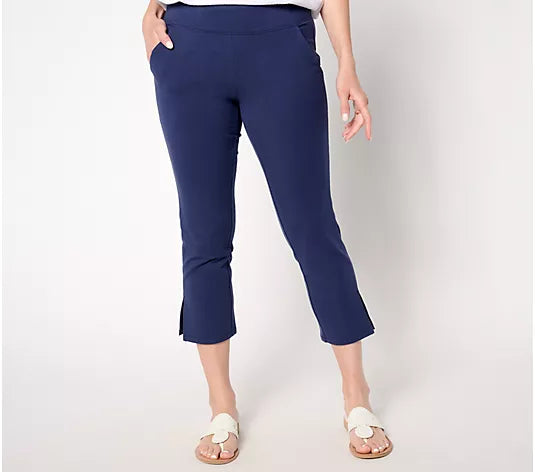 SMALL NAVY A648210 Women with Control Tummy Control Petite Knit Crop Pants