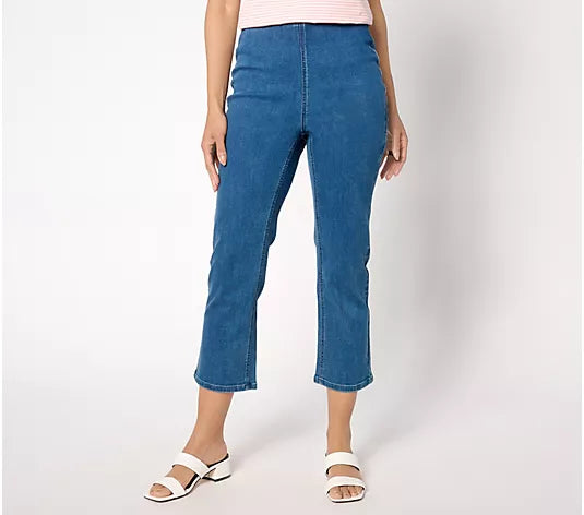 14T M. WASH A649274 Denim & Co. Signature Tall Perfect Flex Cropped Jeans