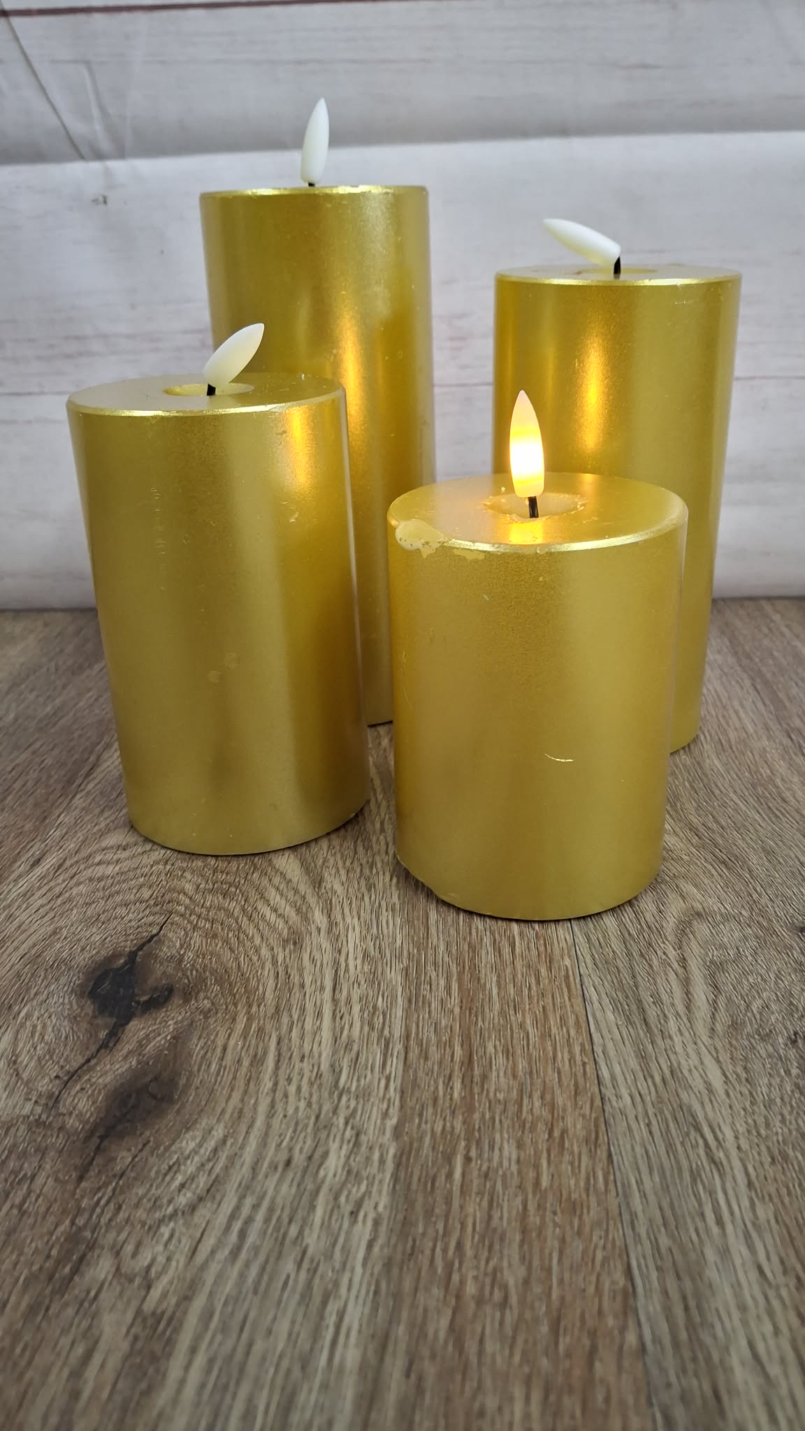 Home Reflections 4-pc Flameless Pillar Candles with Gift Box
