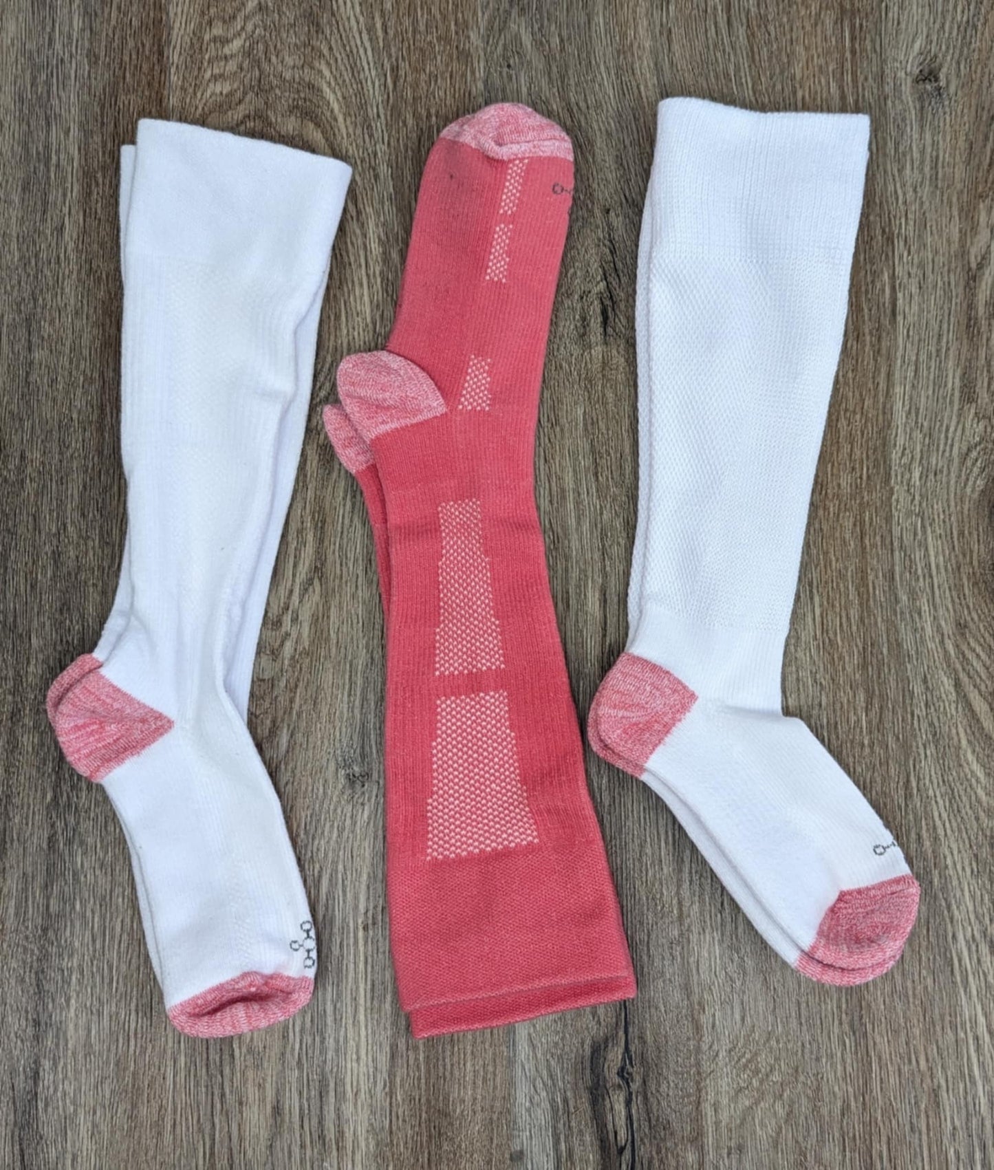 MEDIUM PINK V56034 Tommie Copper S/3 EcoWick Wide Over the Calf Compression Socks