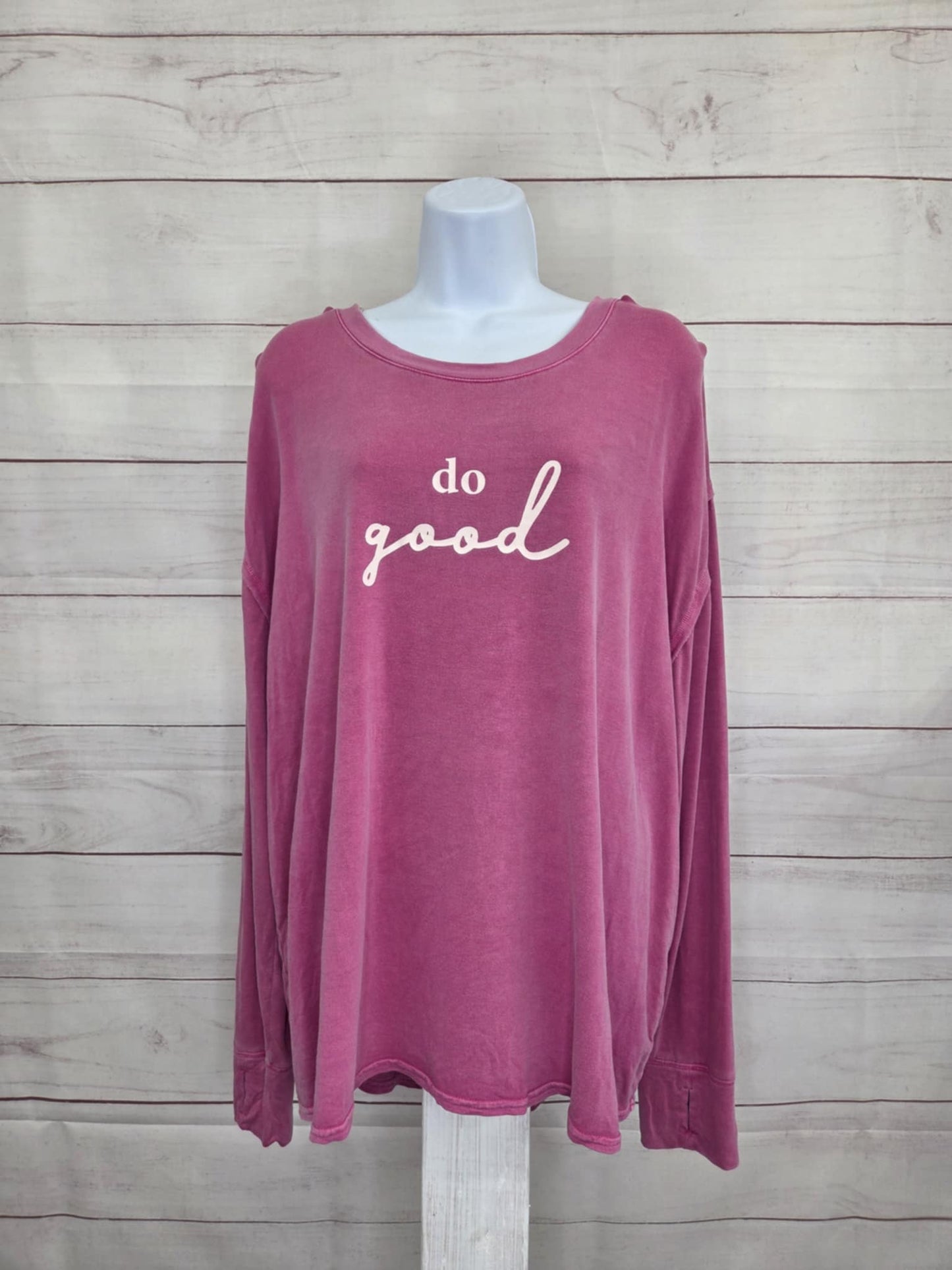 LARGE RASPBERRY A628887 Studio Park x Kerstin Lindquist Affirmations Knit Top