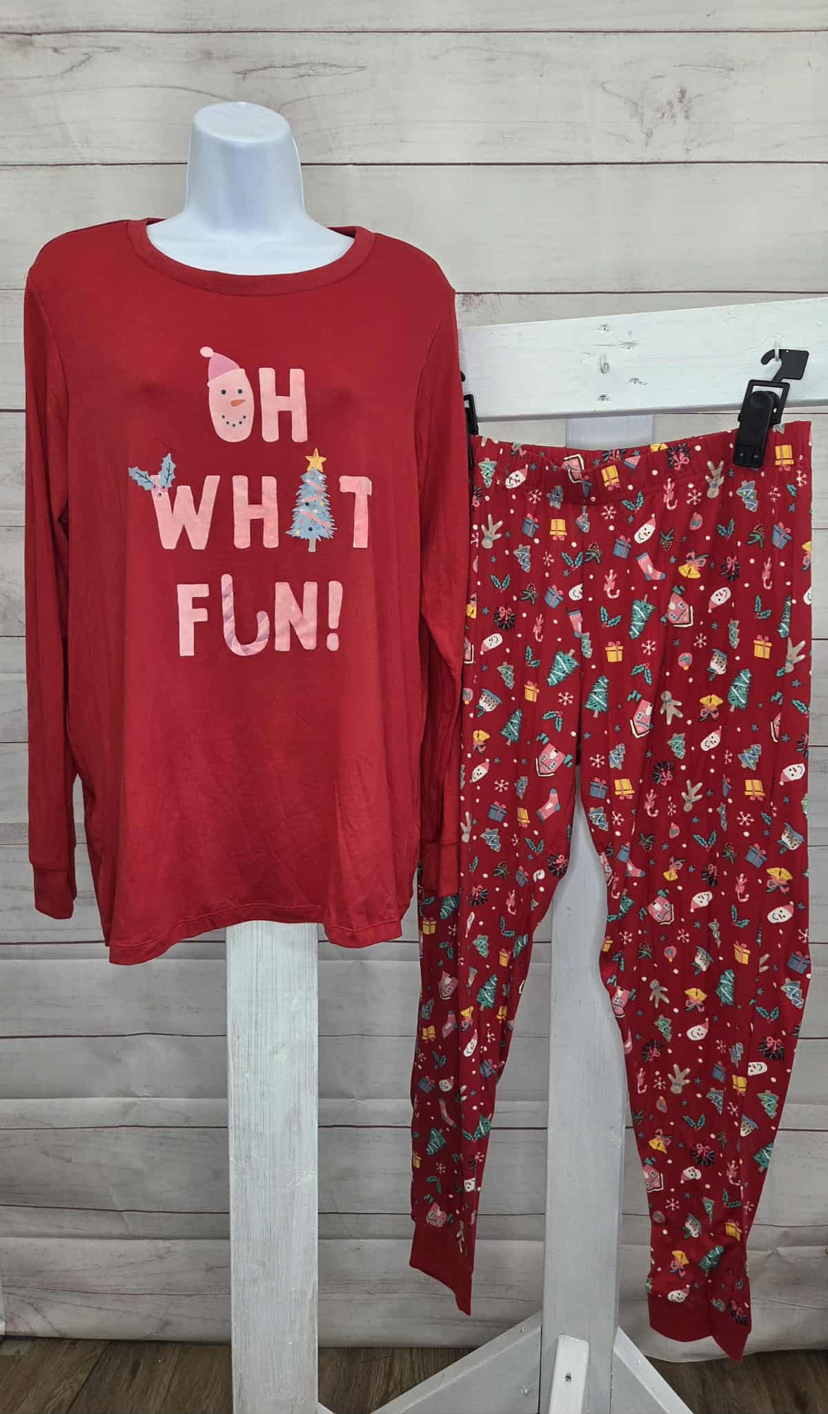 Women's Red Christmas PJ Set