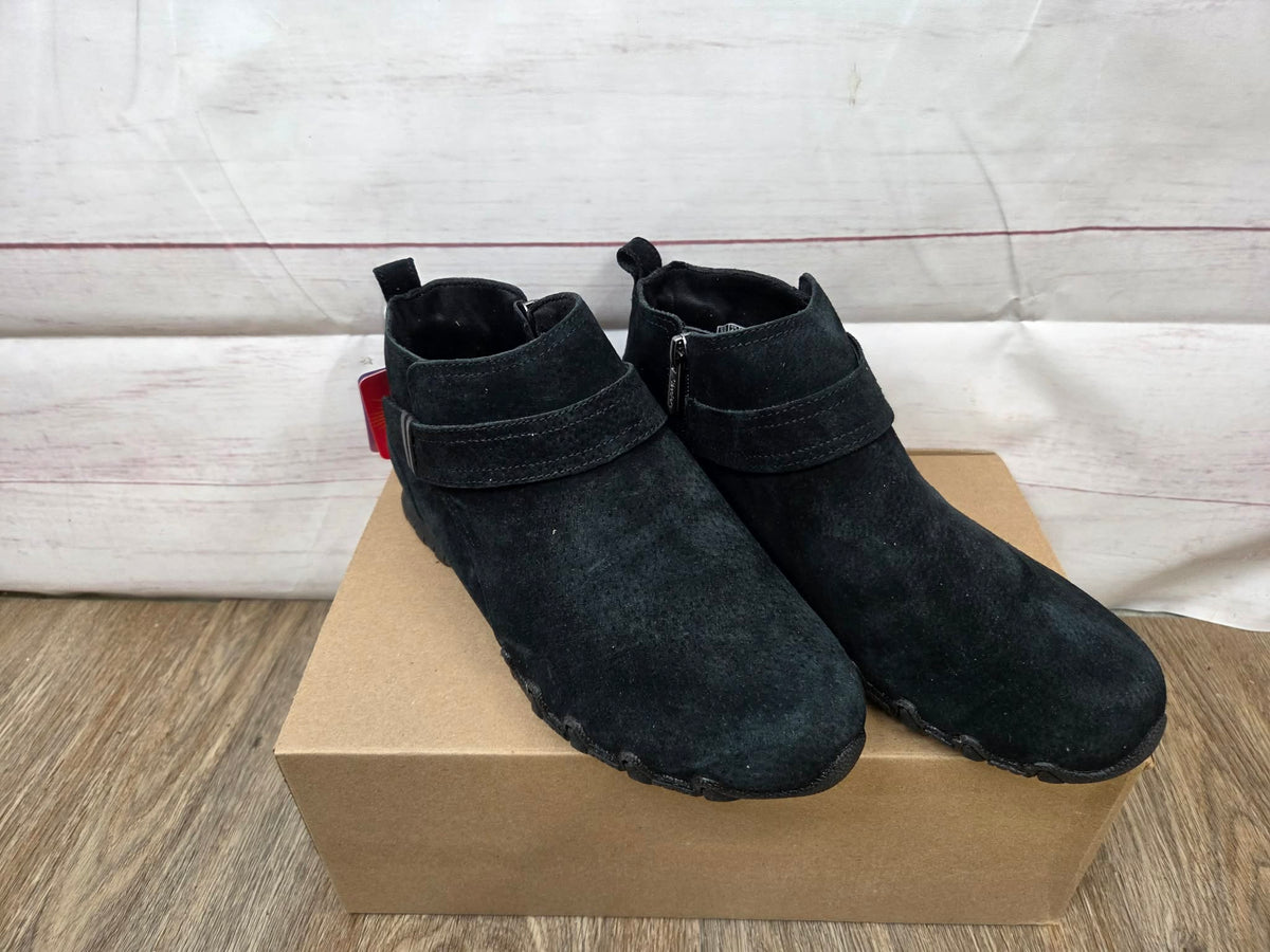 7.5W BLACK A699903 Skechers Bikers Lite Suede Side-Zip Booties
