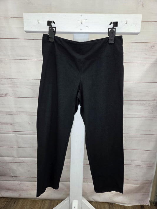 LARGE BLACK A374340 Women with Control Petite Tummy Control TUSHY LIFTER Slim-Leg Pants