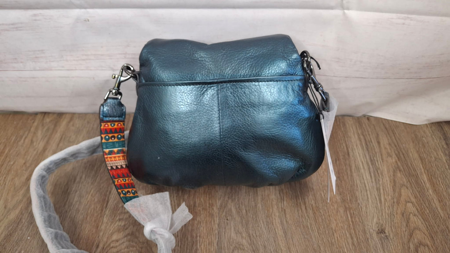 METALLIC FOREST Aimee Kestenberg Dual Entry Leather Crossbody w/ Two Way Strap
