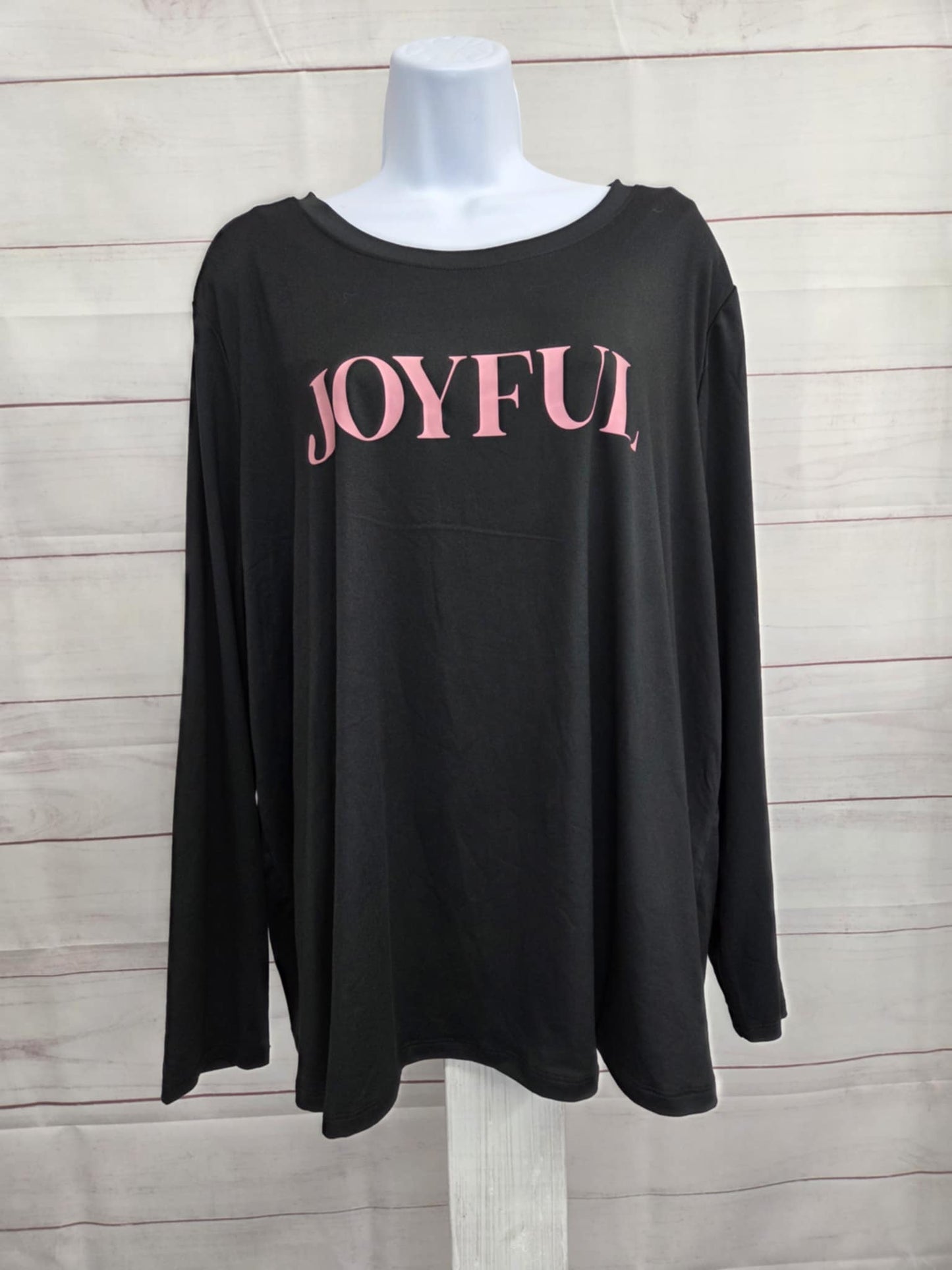 2XP BLACK A709132 AnyBody Petite Lush Jersey Message Top and Joggers Set
