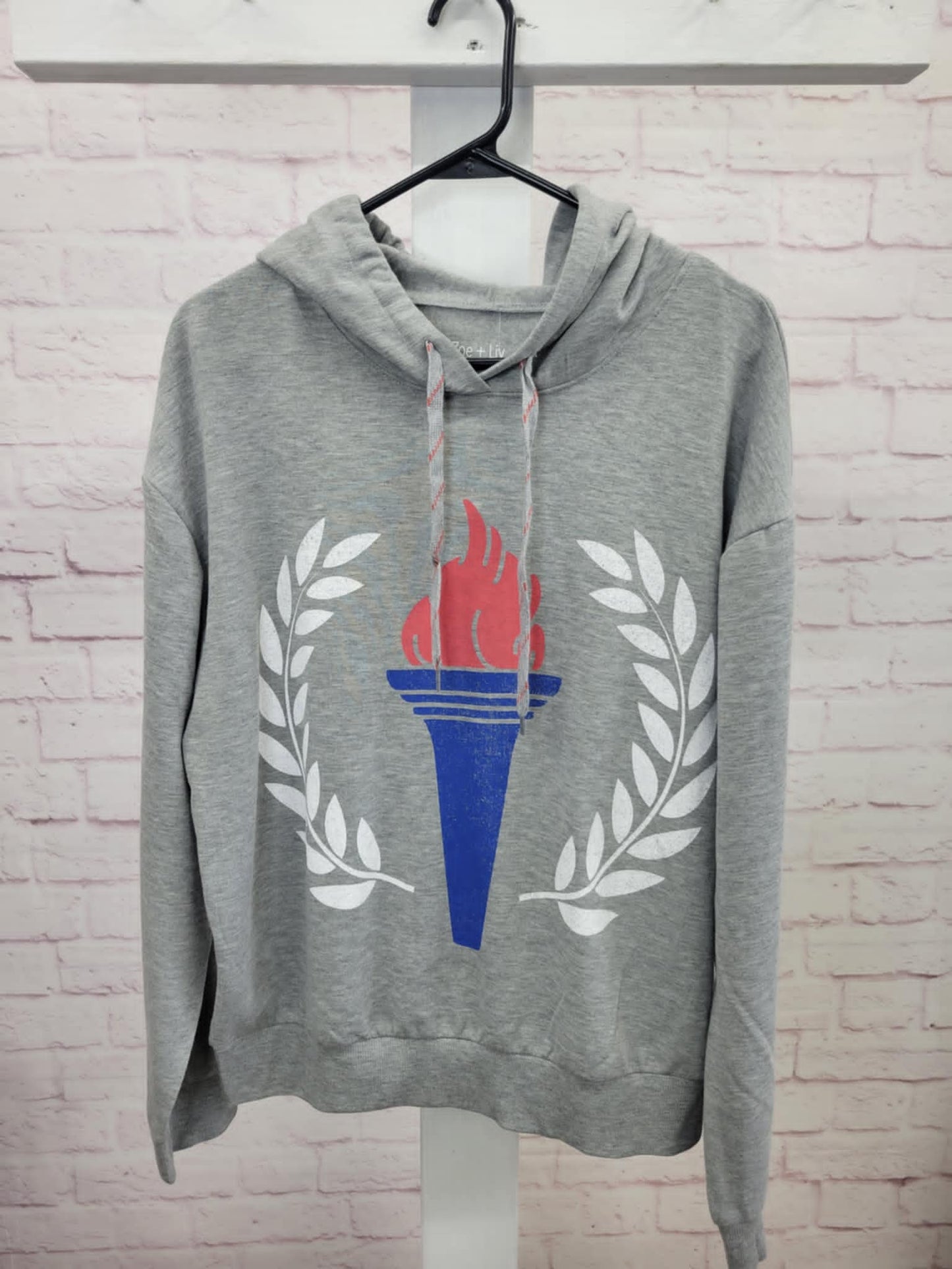 LARGE GREY OLYMPIC HOODIE